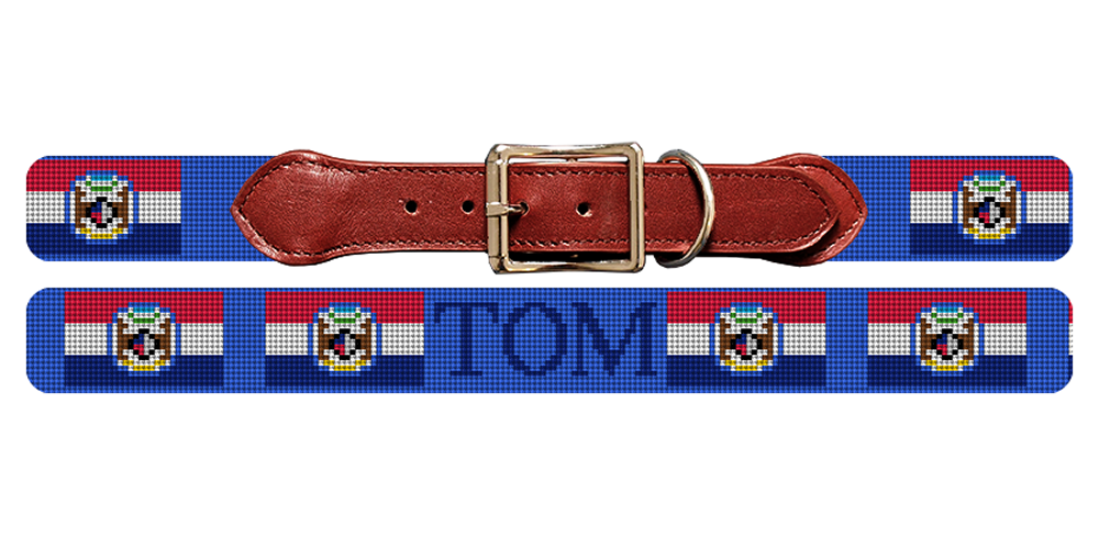 Missouri Flag Needlepoint Dog Collar