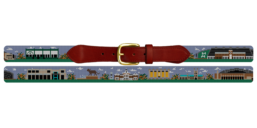 Columbia Missouri Landscape Needlepoint Belt