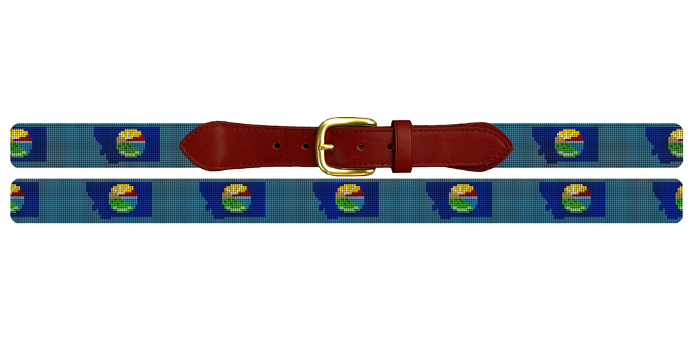 Montana State Needlepoint Belt