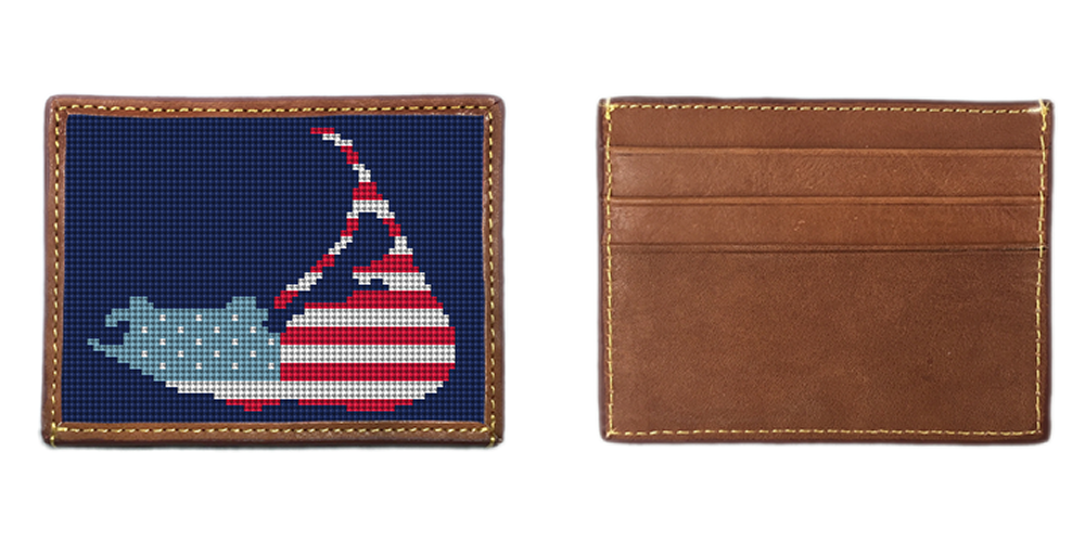 Nantucket Needlepoint Card Wallet