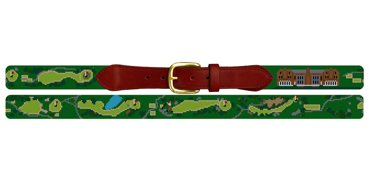 Nassau Country Club Golf Course Needlepoint Belt