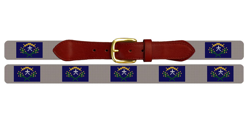 Nevada Flag Needlepoint Belt State Pride – Brewster Belt