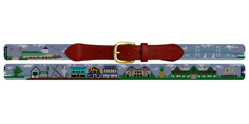 Newport Rhode Island Needlepoint Belt