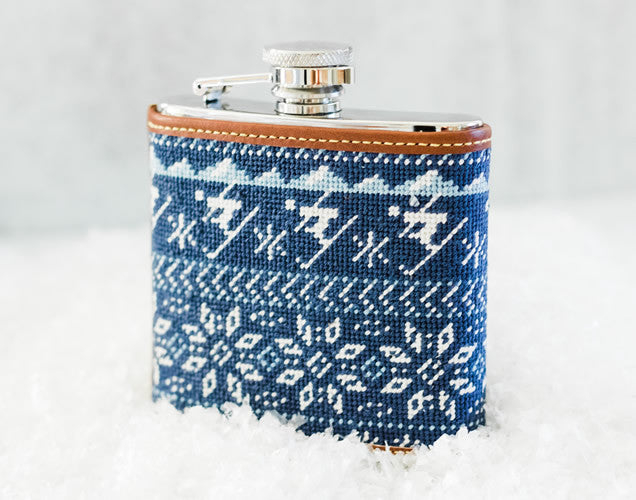 Skiing Needlepoint Flask DIY Kit deals