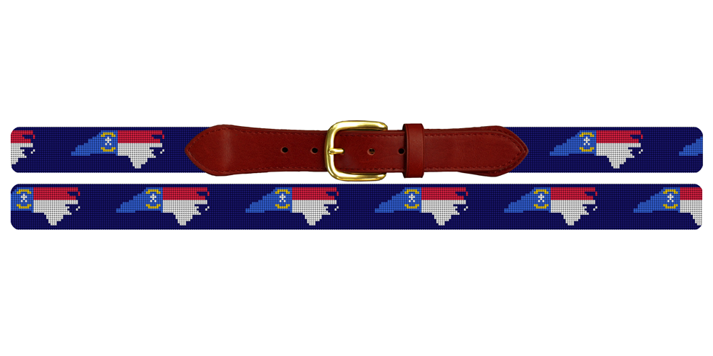 North Carolina State Needlepoint Belt