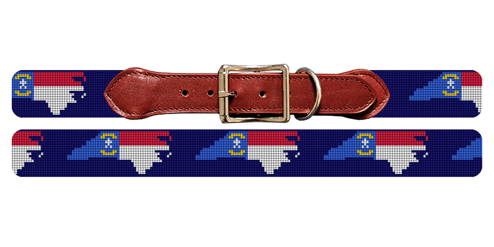 North Carolina State Needlepoint Dog Collar