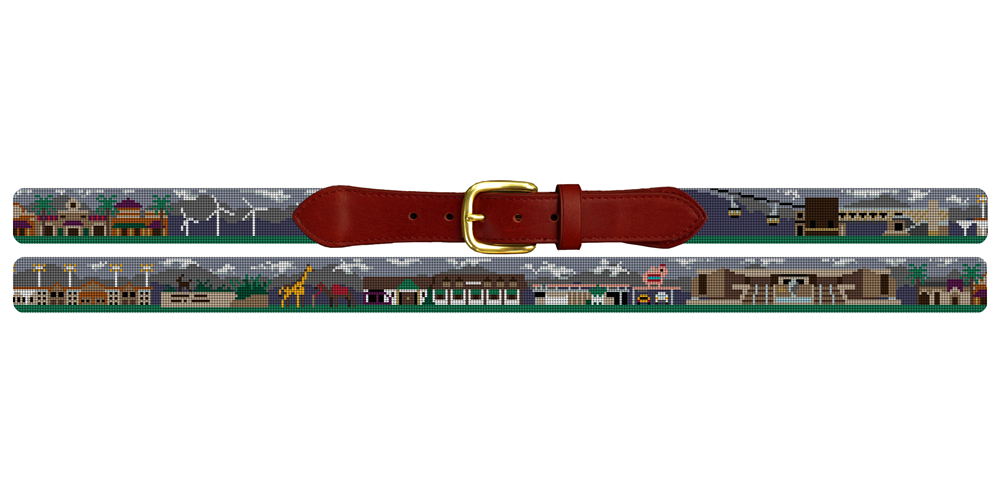 Palm Desert Needlepoint Belt