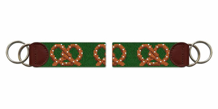 Perfect Pretzel Needlepoint Key Fob