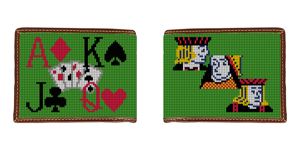 Poker Needlepoint Wallet