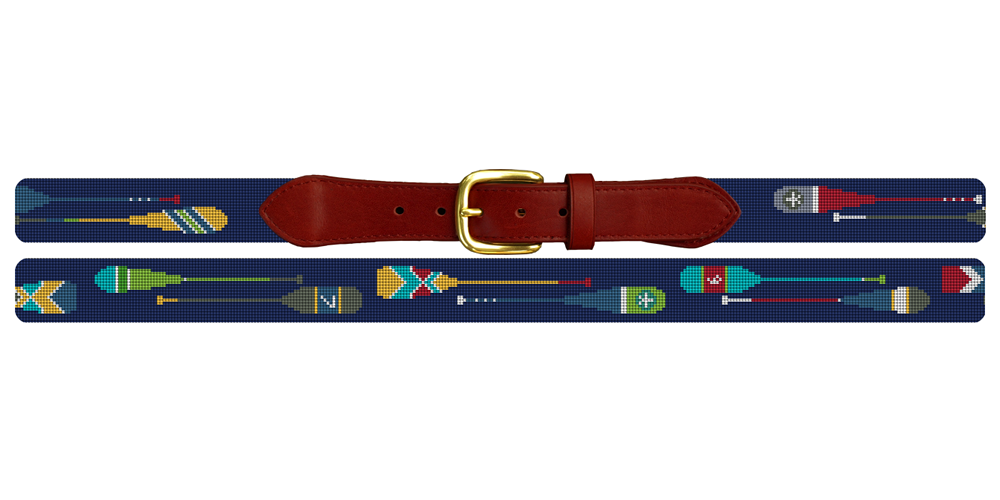 Preppy Paddle Needlepoint Belt