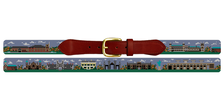 Princeton NJ Landscape Needlepoint Belt