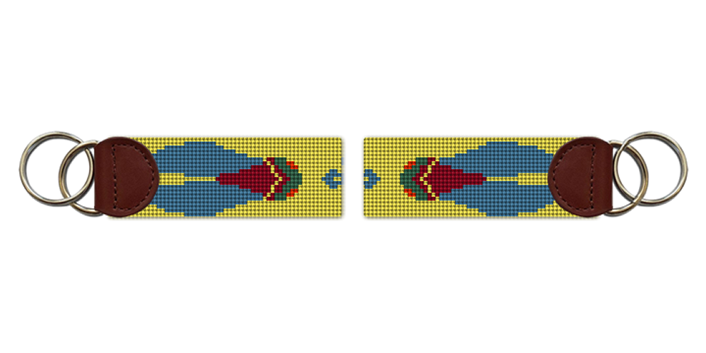 Provencal Needlepoint Key Fob