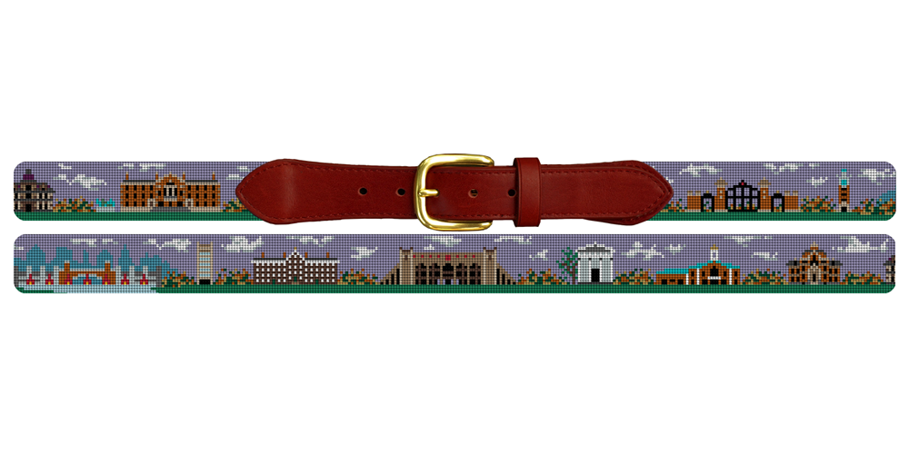 Providence Rhode Island Landscape Needlepoint Belt Brown University