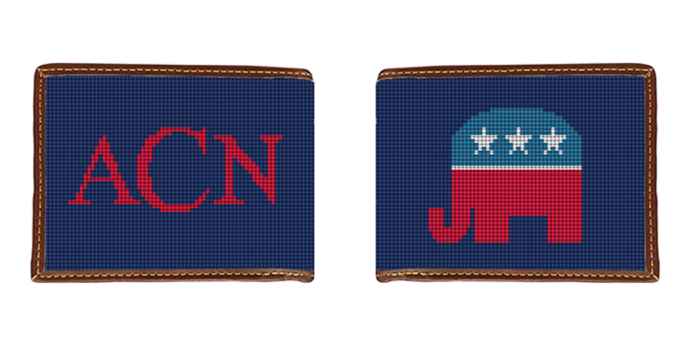 Republican Needlepoint Wallet