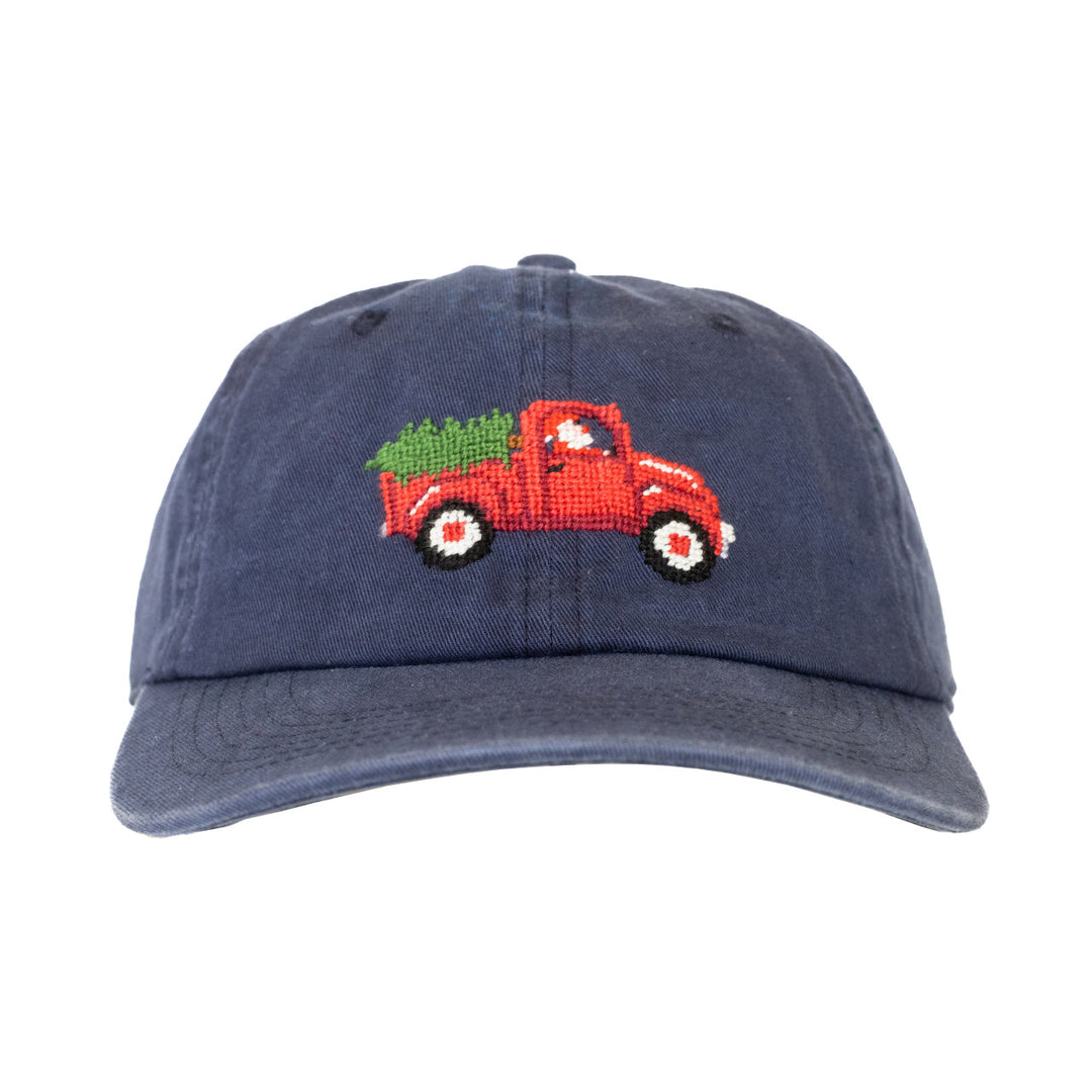 Santa's Red Truck Needlepoint Hat