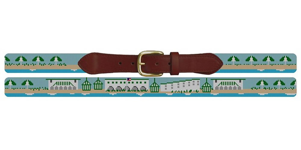 Sea Bright New Jersey Landscape Needlepoint Belt