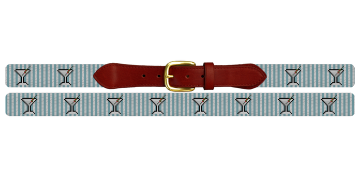 Seersucker Martini Needlepoint Belt