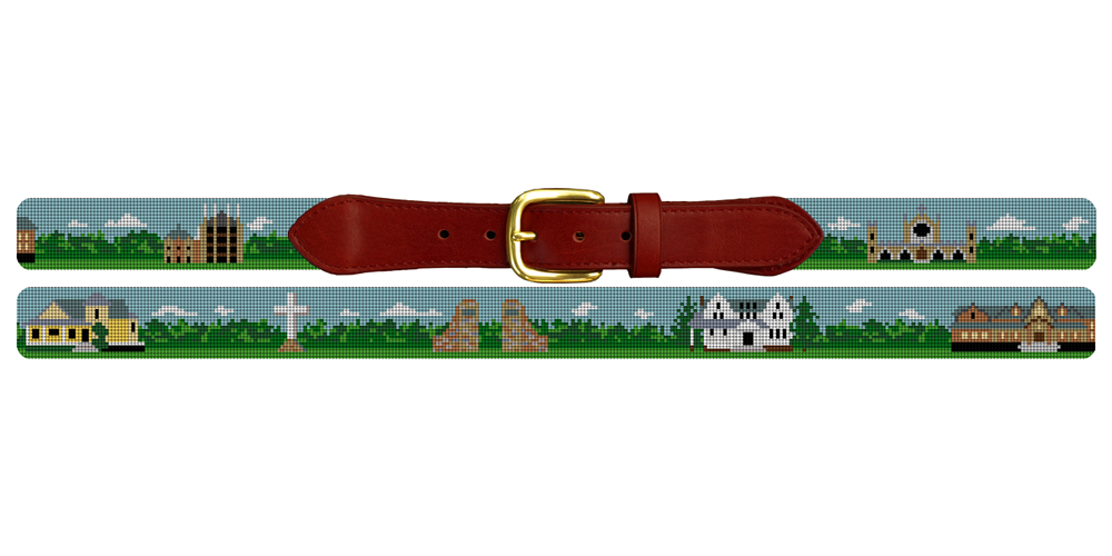Sewanee Tennessee Landscape Needlepoint Belt