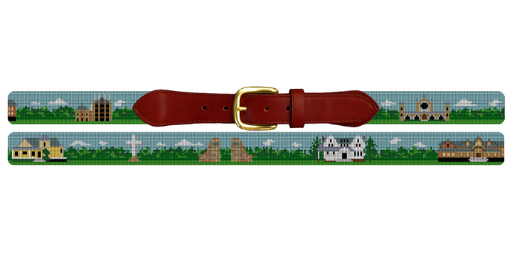Sewanee Tennessee Landscape Needlepoint Belt
