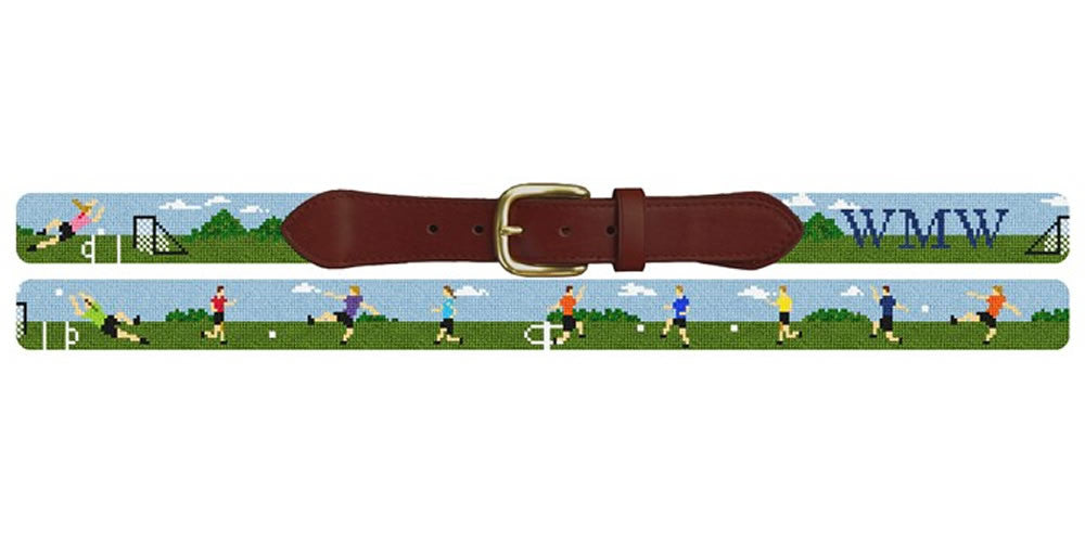 Soccer Practice Needlepoint Belt