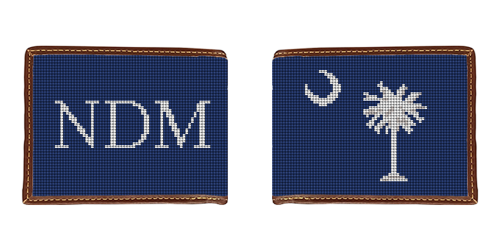 South Carolina Flag Needlepoint Wallet