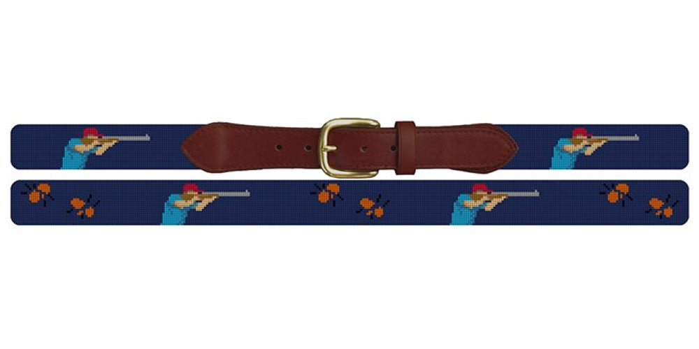 Sporting Clays Needlepoint Belt