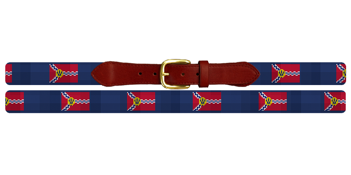 St. Louis Flag Needlepoint Belt