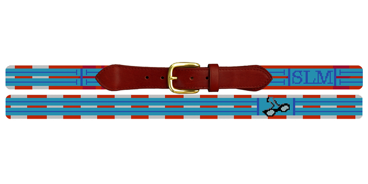 Swimming Needlepoint Belt