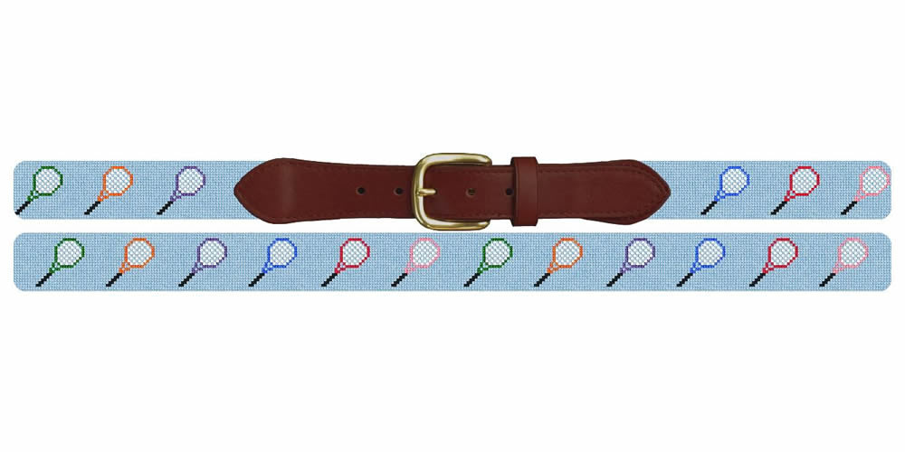 Tennis Rackets Needlepoint Belt