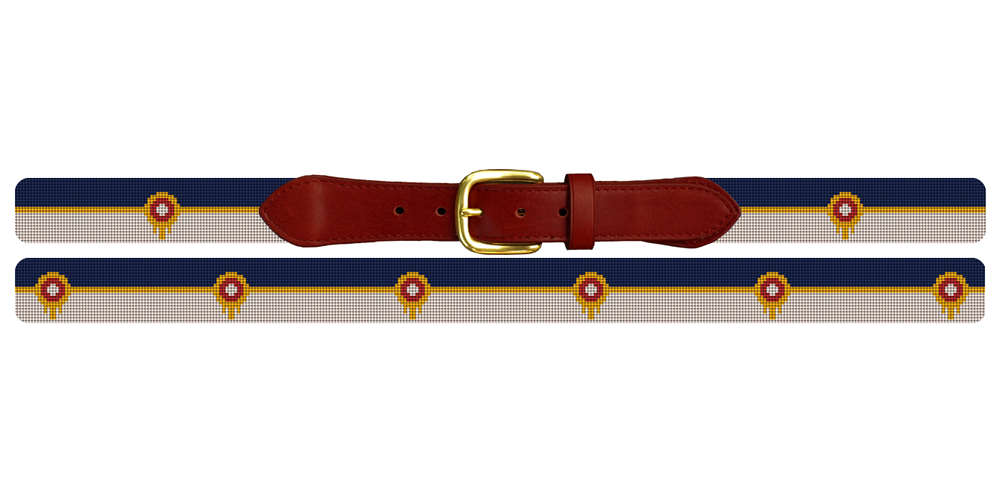 Tulsa Oklahoma Flag Needlepoint Belt