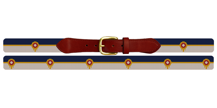 Tulsa Oklahoma Flag Needlepoint Belt