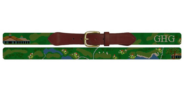 Tuxedo Club Golf Course Needlepoint Belt