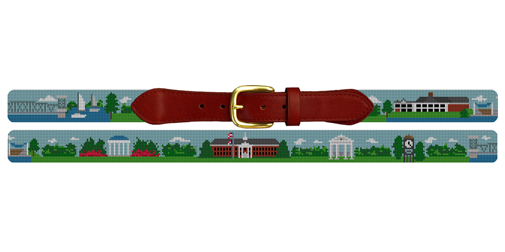 UNC Wilmington Campus Needlepoint Belt Brewster Belt