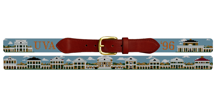 Charlottesville VA Landscape Needlepoint Belt
