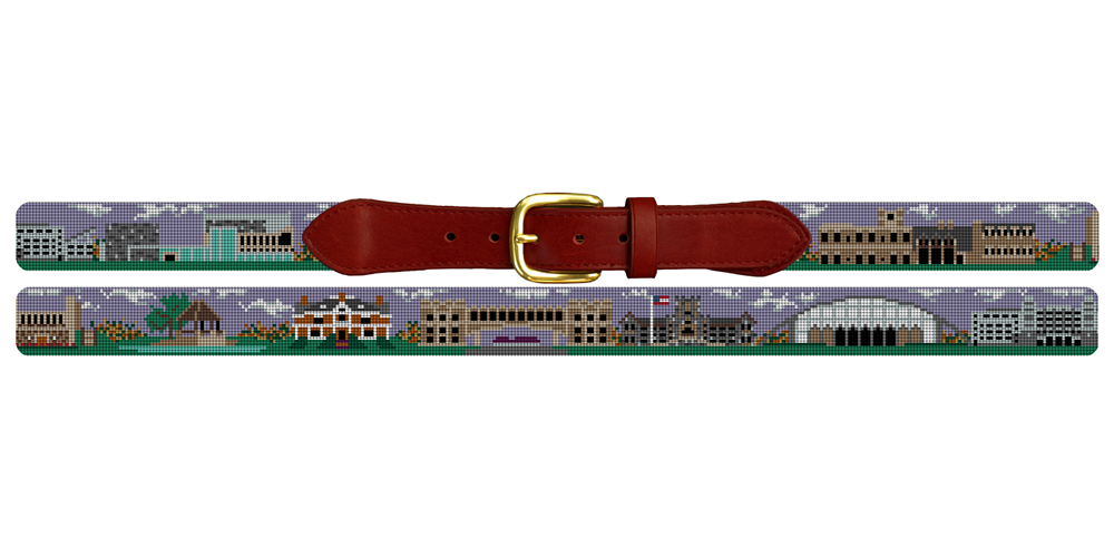 Virginia Tech Campus Needlepoint Belt