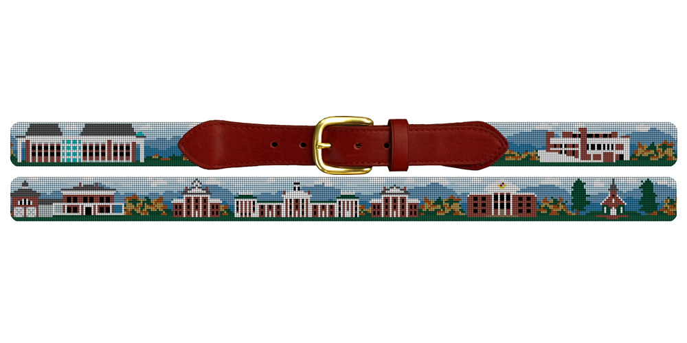Lexington Virginia Landscape Needlepoint Belt Washington and Lee University