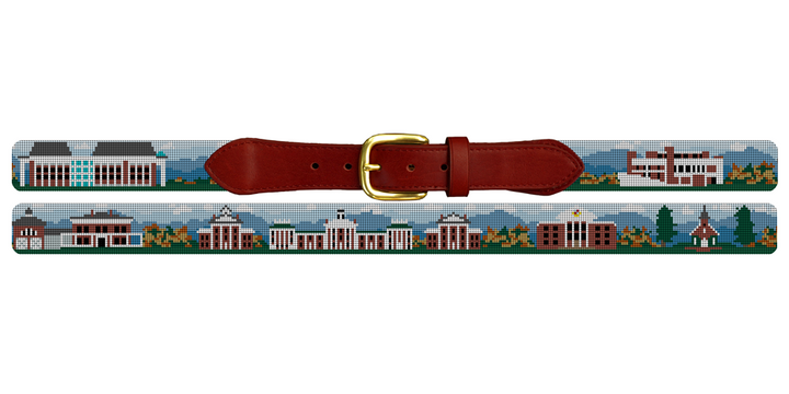 Lexington Virginia Landscape Needlepoint Belt Washington and Lee University