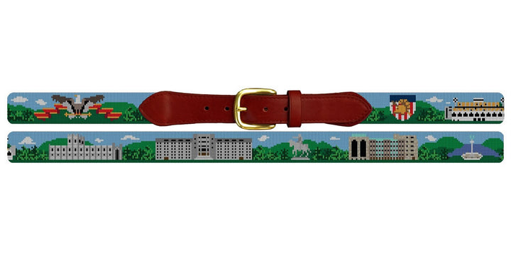 West Point New York Landscape Needlepoint Belt