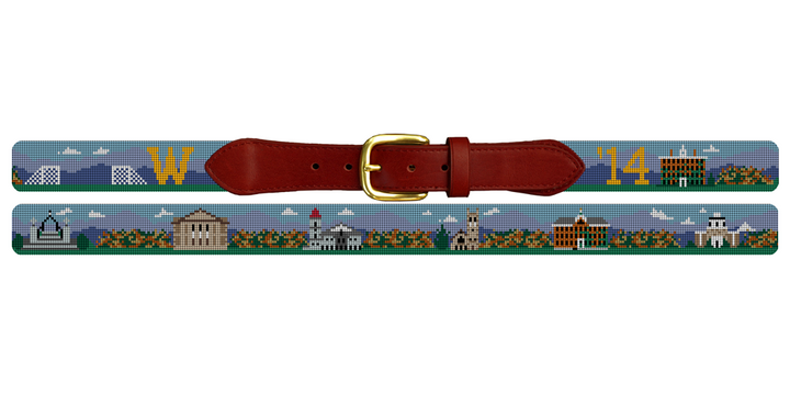 Williamstown MA Landscape Needlepoint Belt