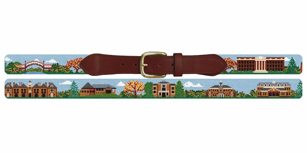 Williamsburg Virginia Landscape Needlepoint Belt