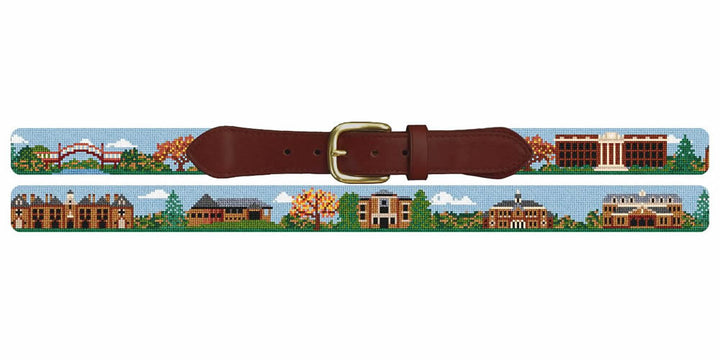 Williamsburg Virginia Landscape Needlepoint Belt