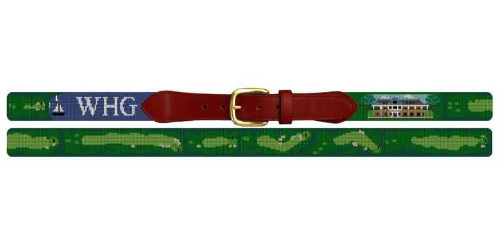 Woods Hole Golf Course Needlepoint Belt