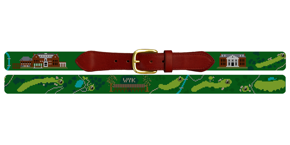 Wykagyl Country Club Golf Course Needlepoint Belt