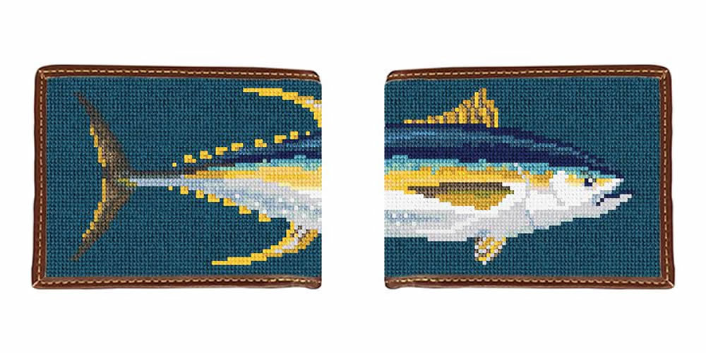 Yellowfin Tuna Needlepoint Wallet