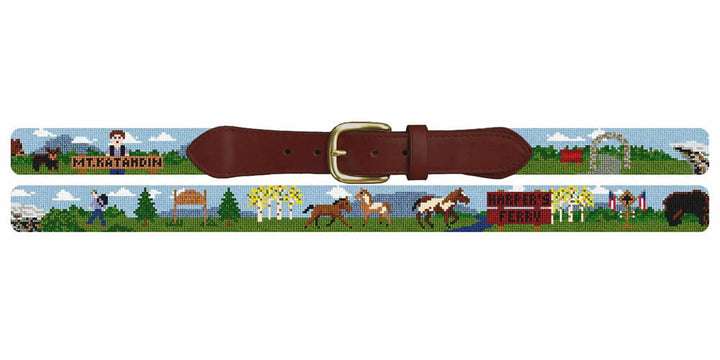 Appalachian Trail Needlepoint Belt