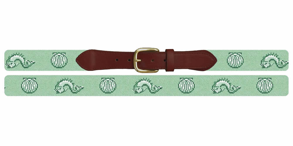 Baroque Dolphin Needlepoint Belt