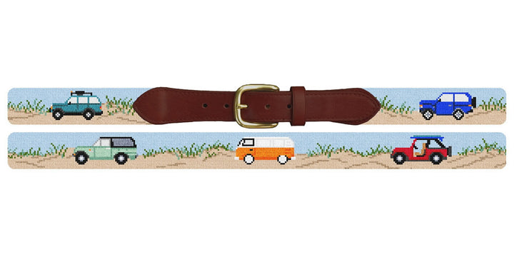 Beach Jeeps Needlepoint Belt