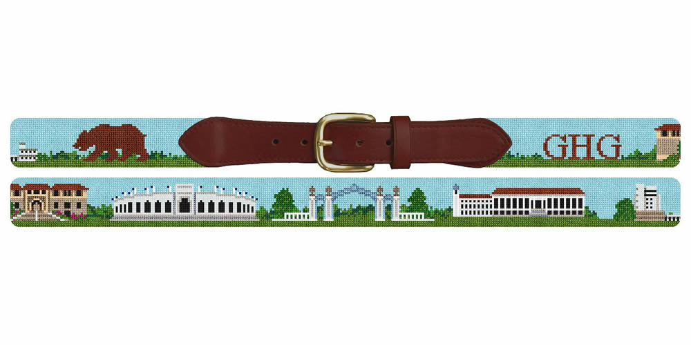 Berkeley California Landscape Needlepoint Belt