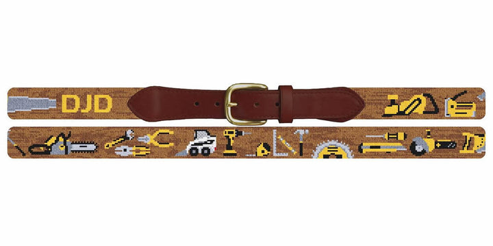Construction Tools Needlepoint Belt
