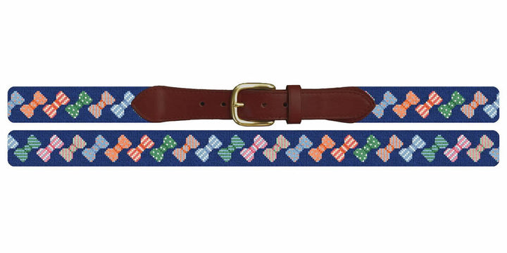 Dapper Bow Ties Needlepoint Belt